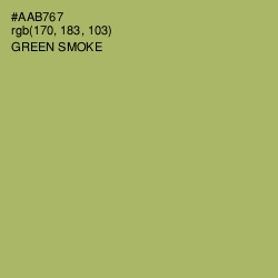 #AAB767 - Green Smoke Color Image